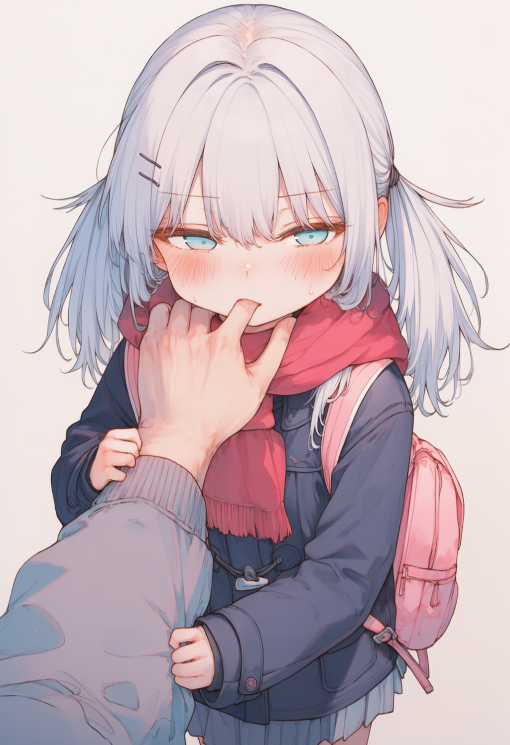 撫でられると喜ぶ少女_0601