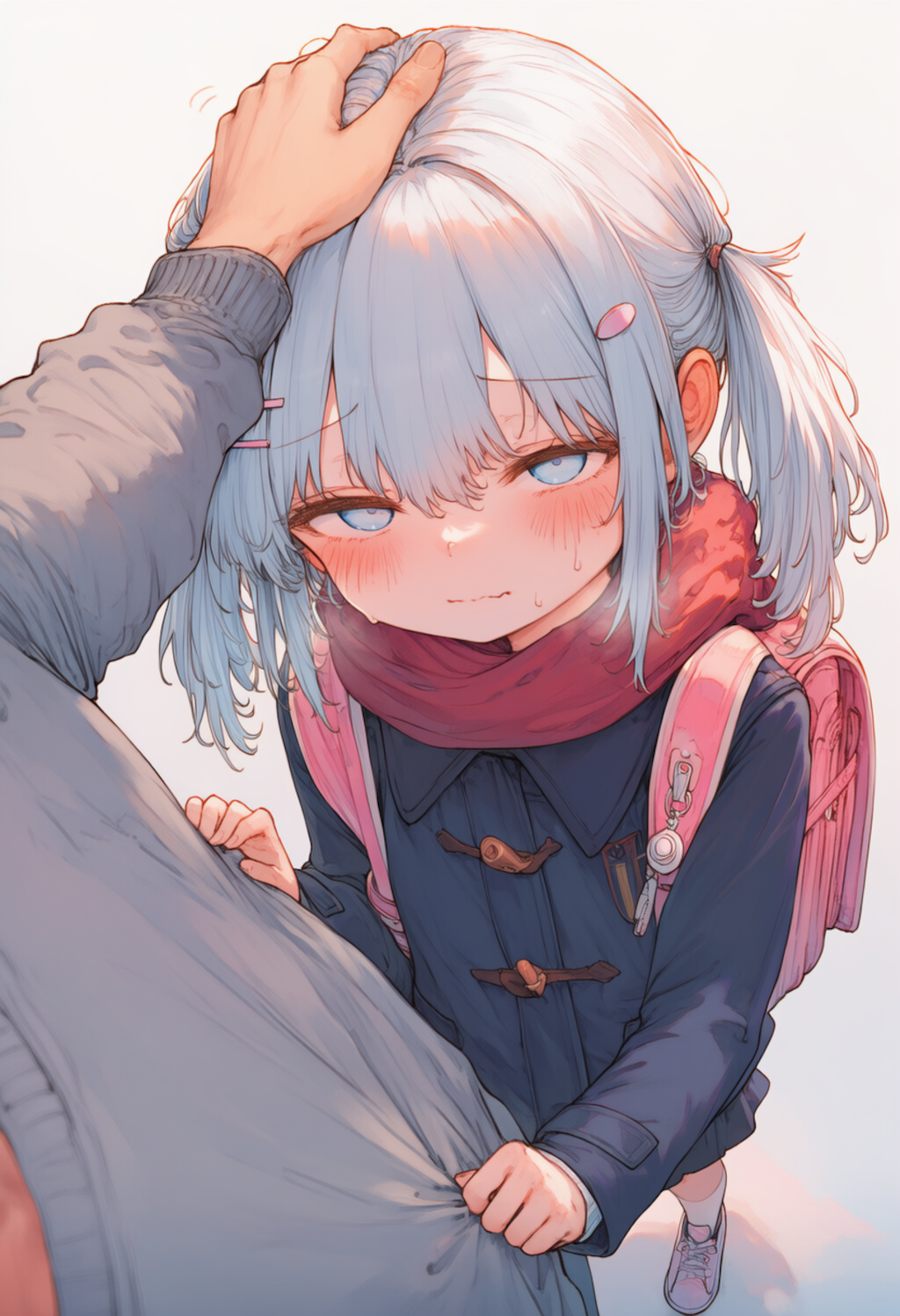 撫でられると喜ぶ少女_0601