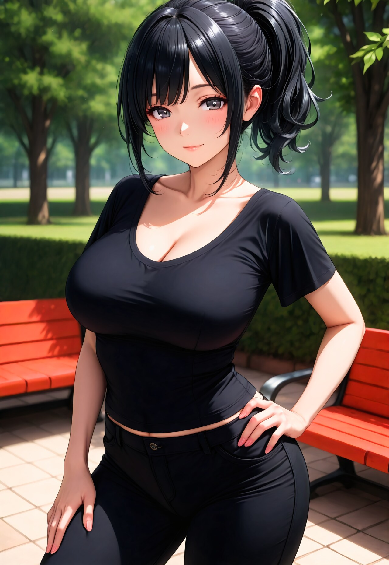 1827（黒いTシャツ） | の人気AIイラスト・グラビア