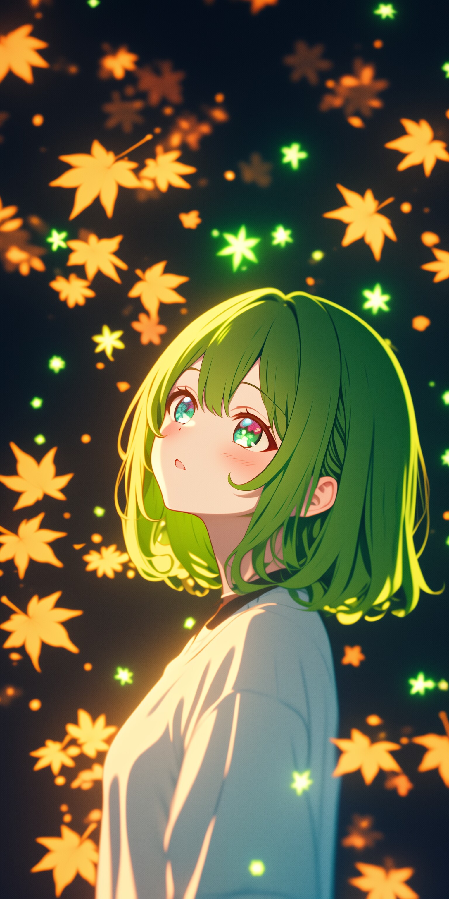 紅葉の降る夜に... | の人気AIイラスト・グラビア