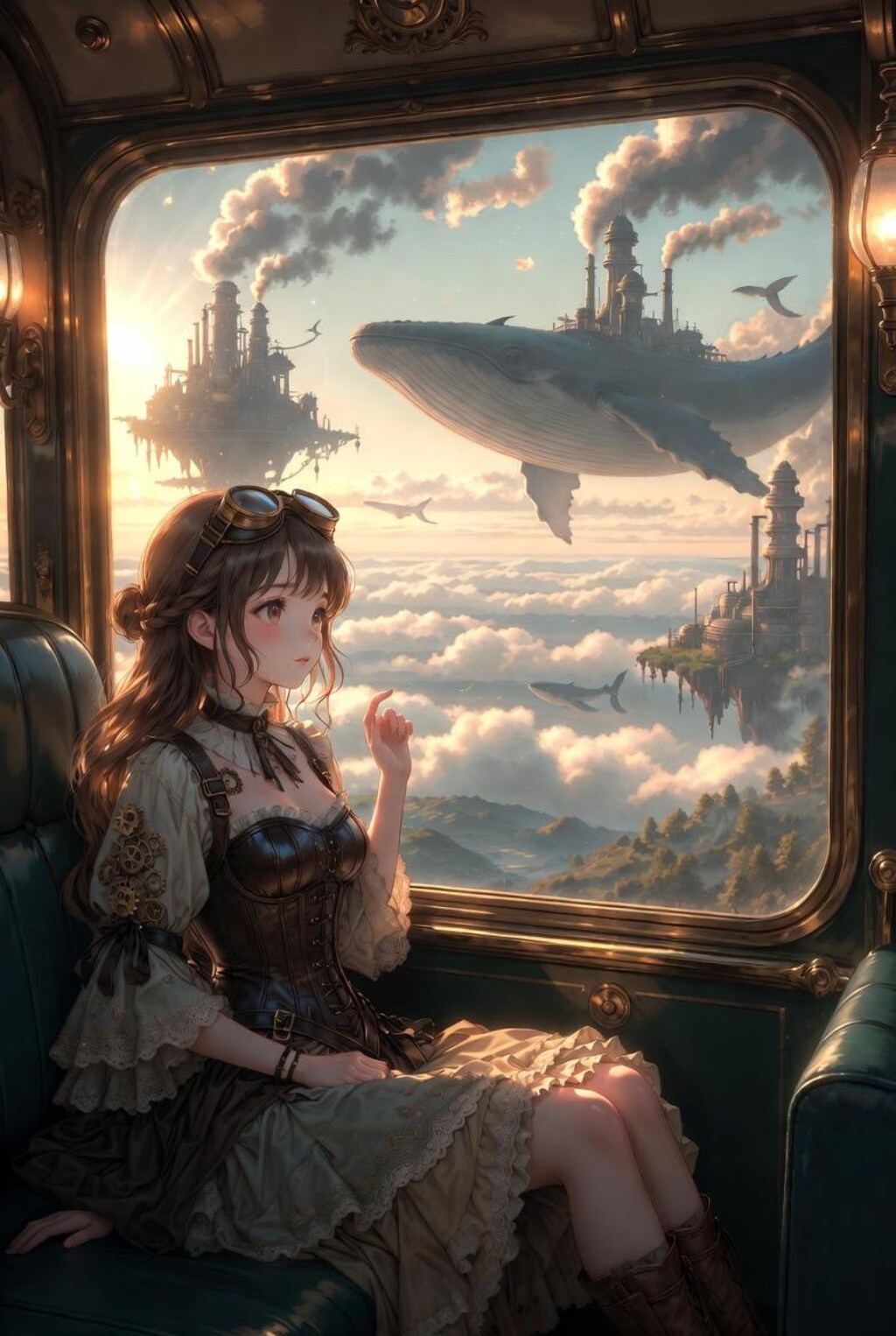 スチームパンク世界の少女