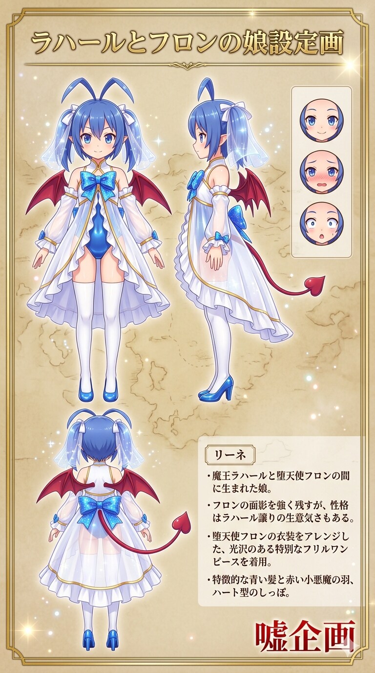 ラハールとフロンの娘設定画案
