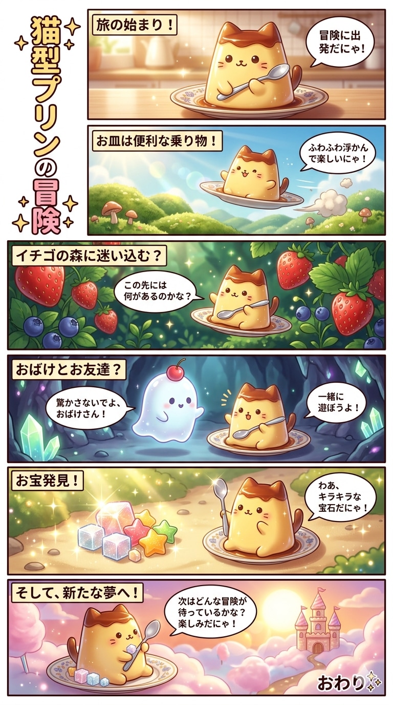 猫型プリンの冒険 | の人気AIイラスト・グラビア