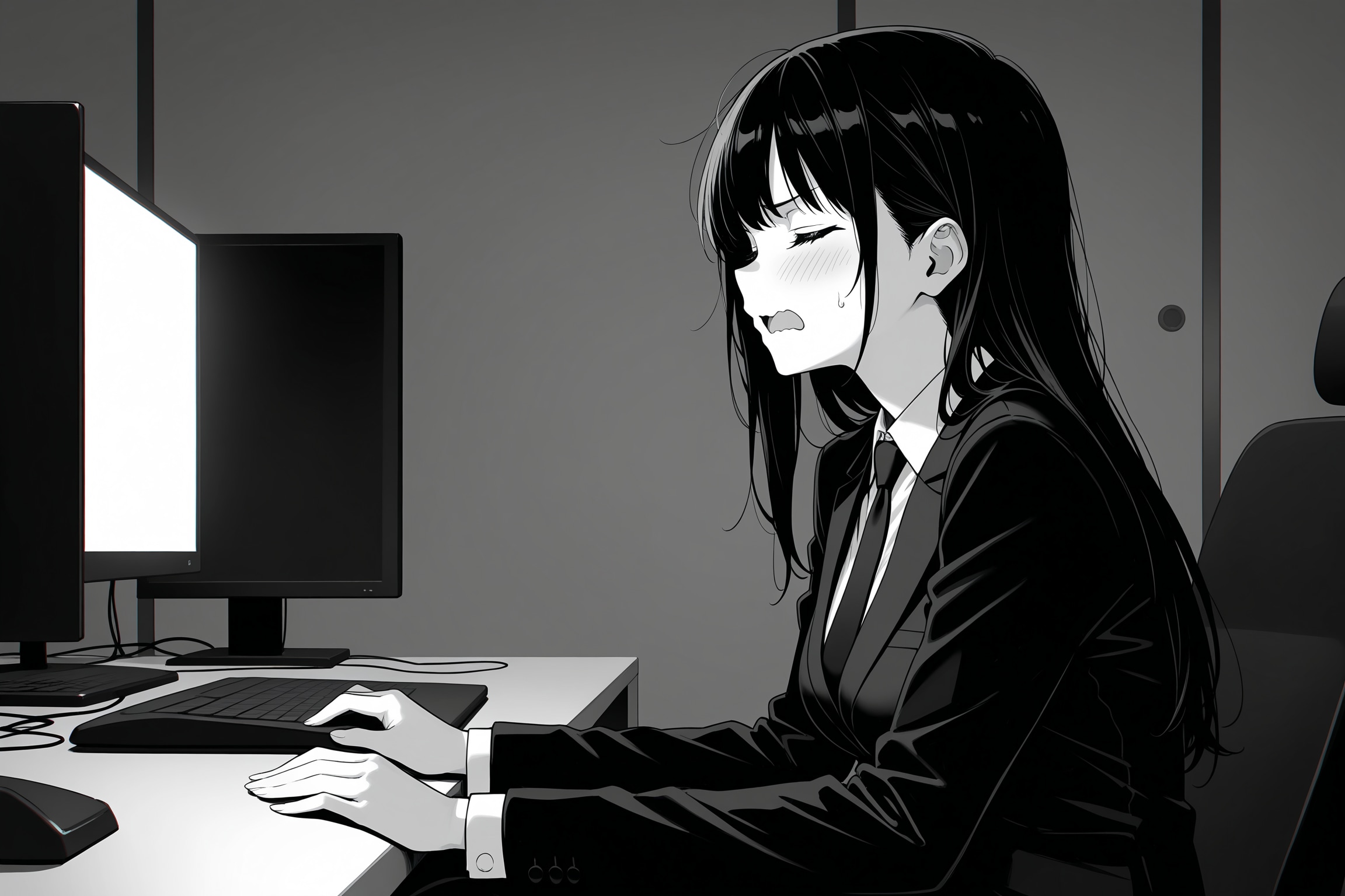 ナフサ不足のためモノクロで画像上げます… | の人気AIイラスト・グラビア