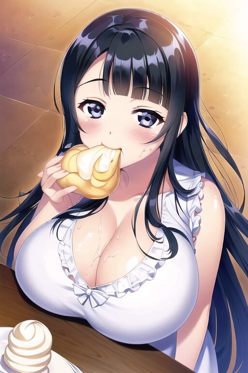 シュークリームかぶりつき