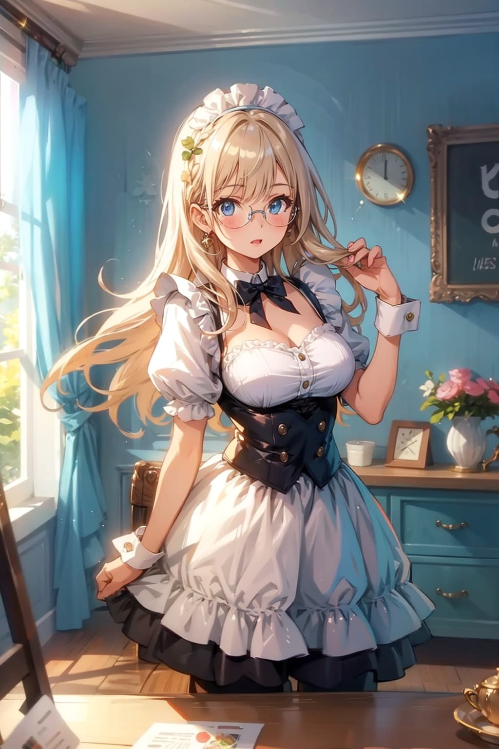 メガネ美少女メイド | の人気AIイラスト・グラビア