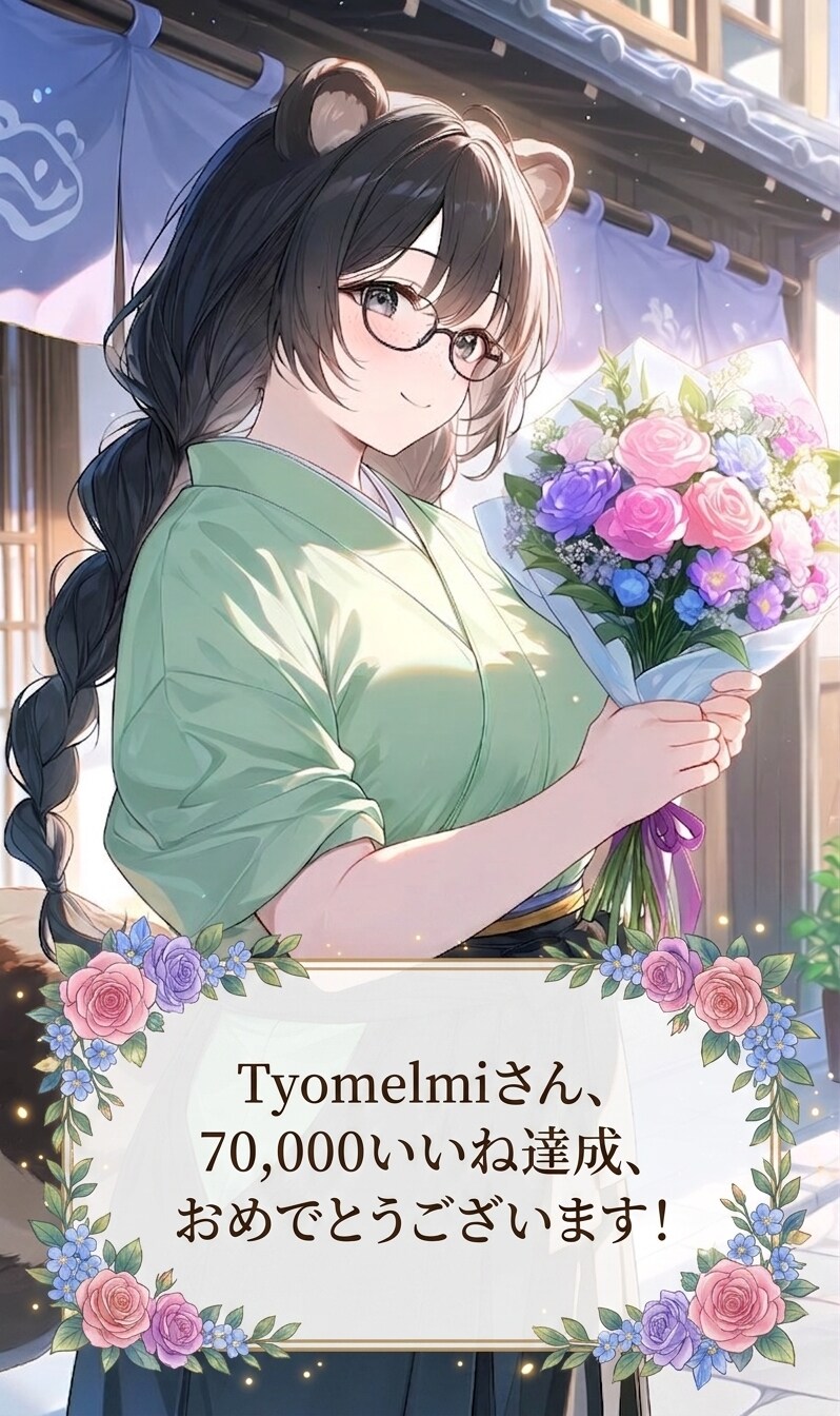 Tyomelmiさん70,000いいね達成おめでとうございます！ | の人気AIイラスト・グラビア