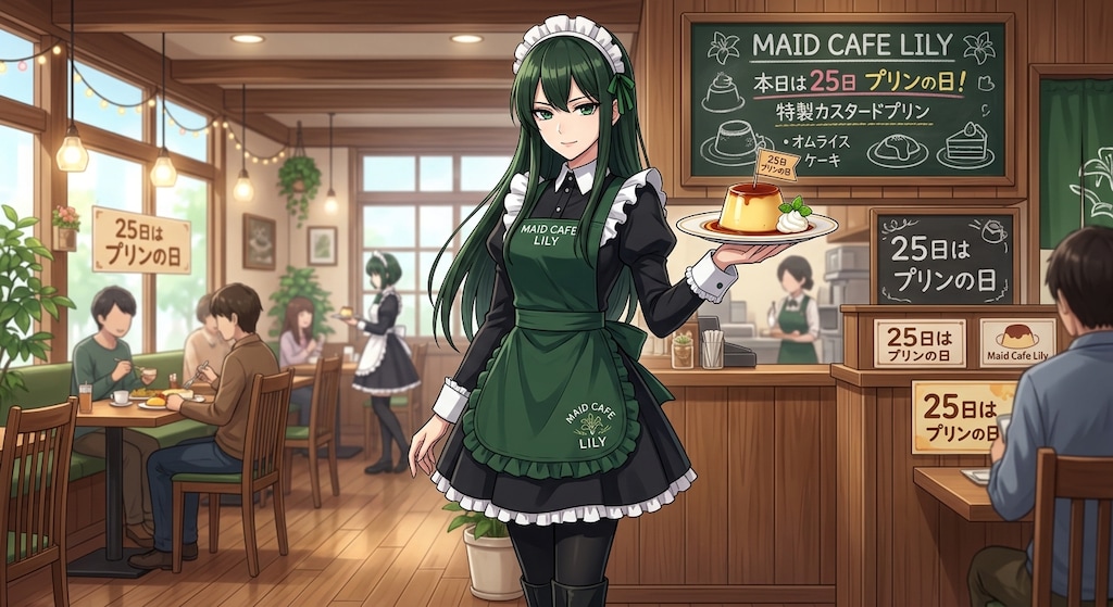 クールな料理メイド特製プリン