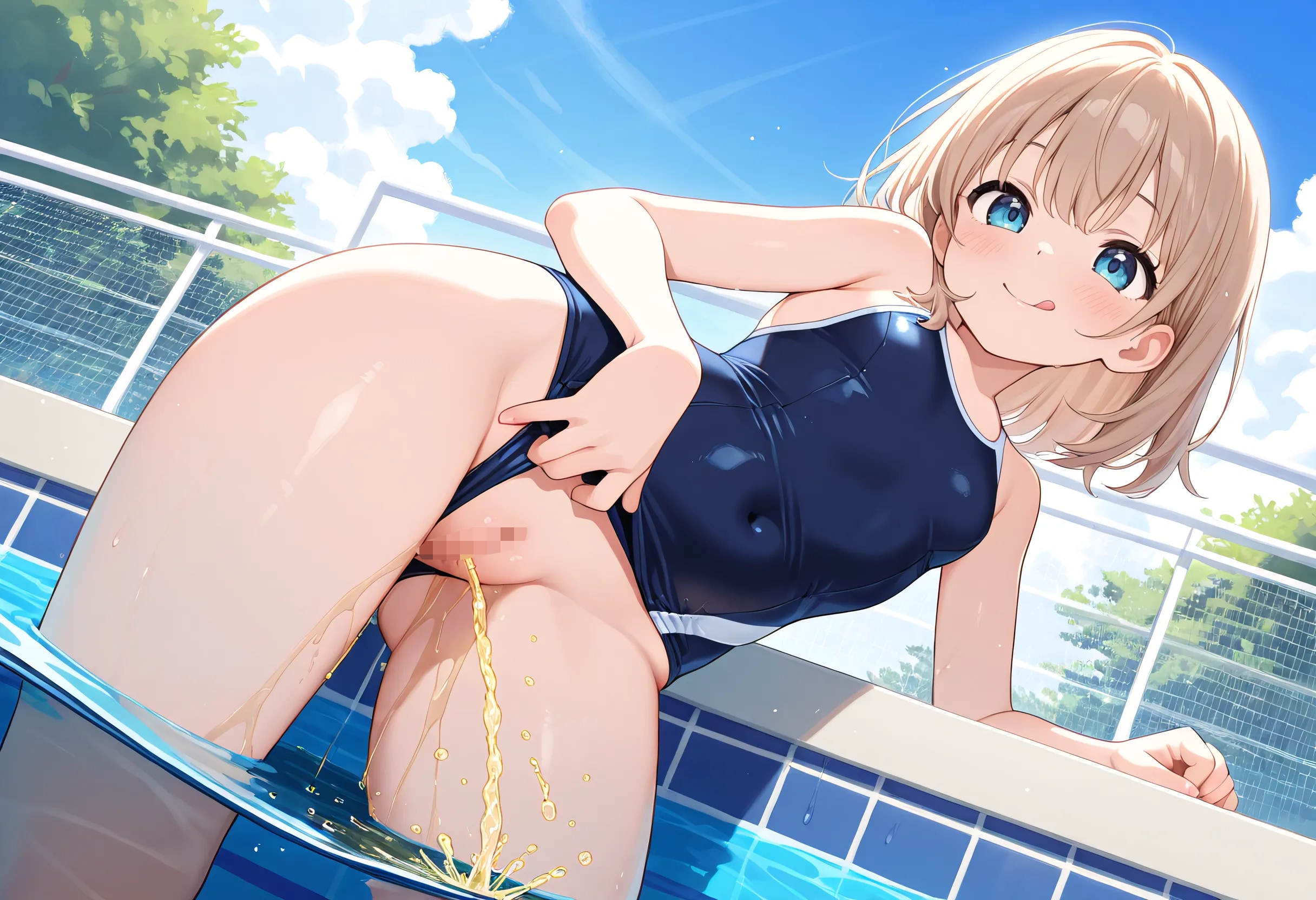 泳ぎたいしおしっこもしたい