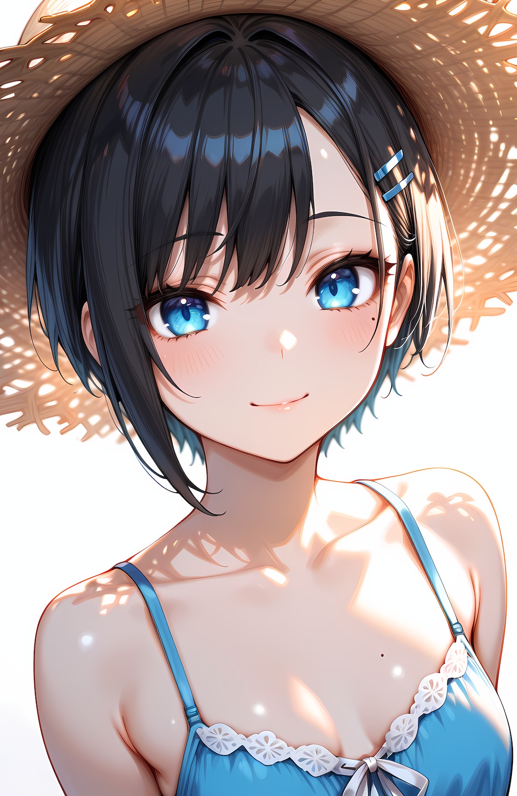 麦わら帽子の女の子