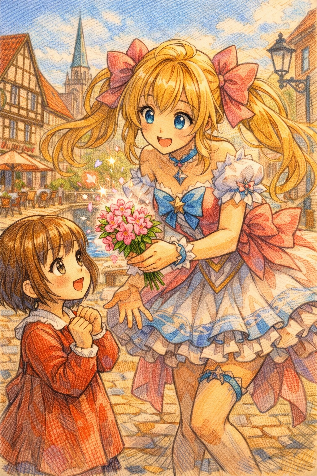 魔法少女と花と | の人気AIイラスト・グラビア