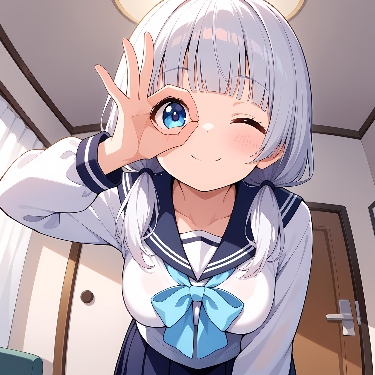 じ～っ