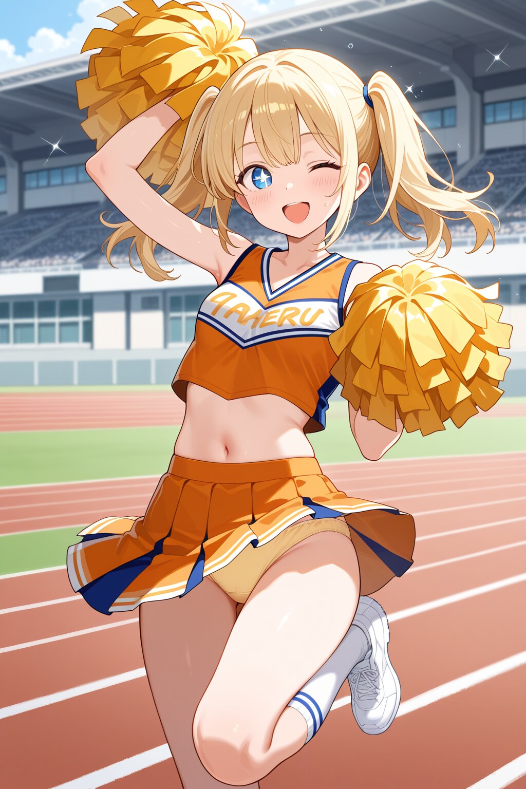 応援する喜楽里ちゃん