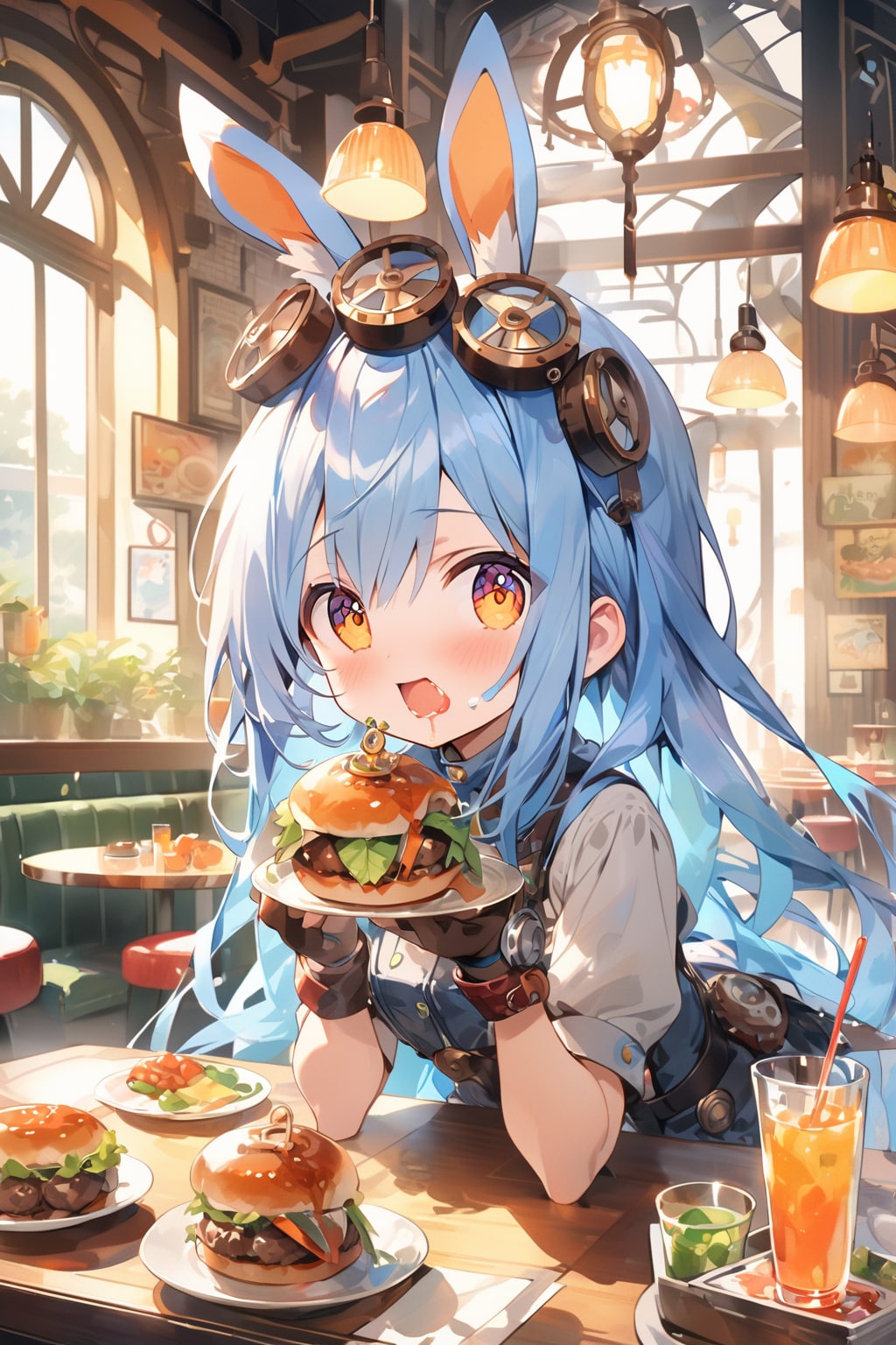 青髪ちゃんのお昼ご飯