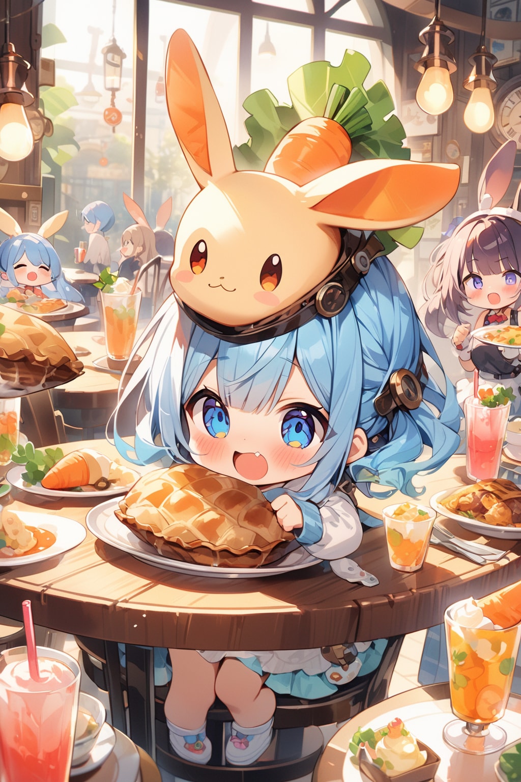 青髪ちゃんのお昼ご飯