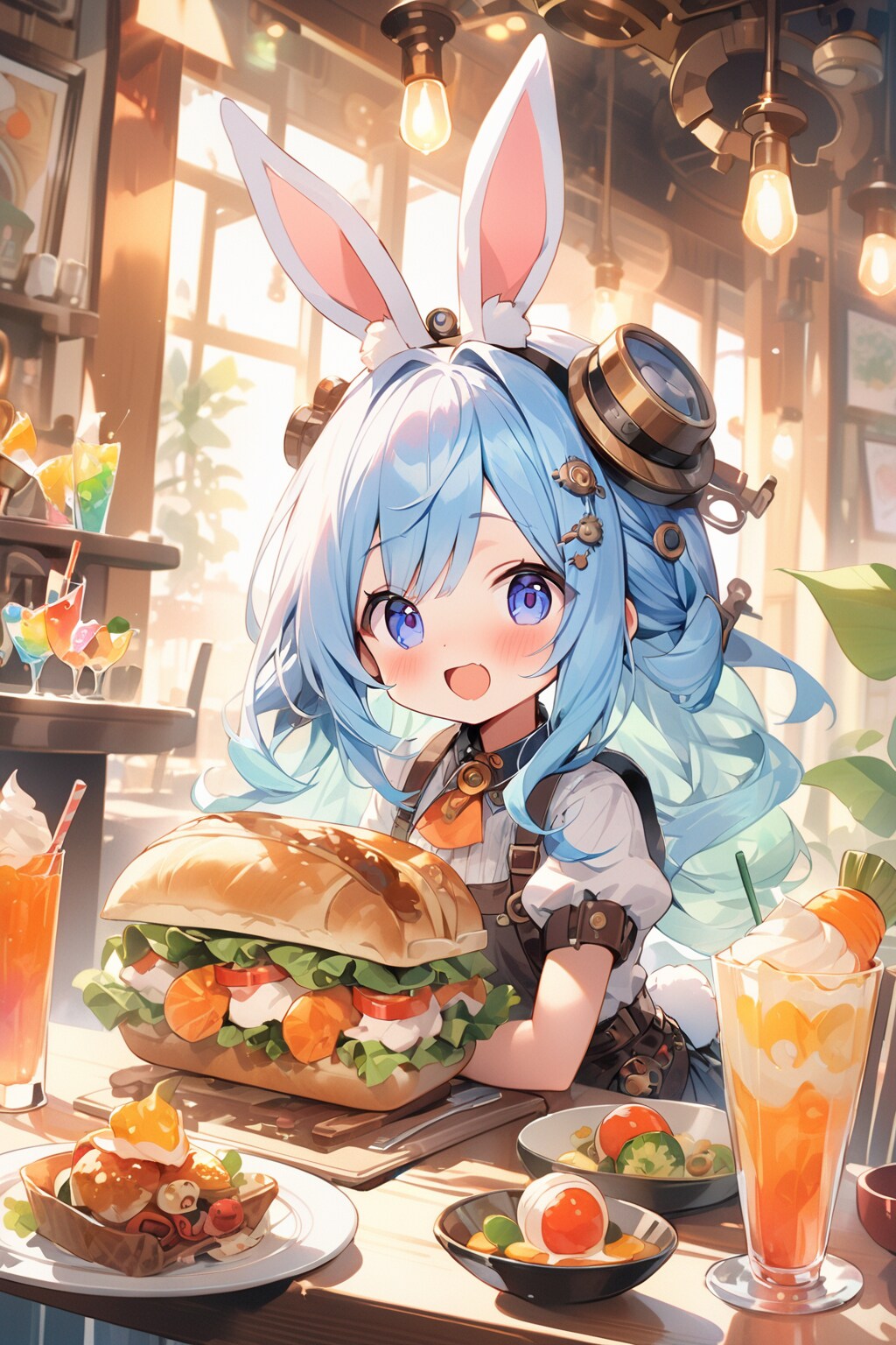 青髪ちゃんのお昼ご飯