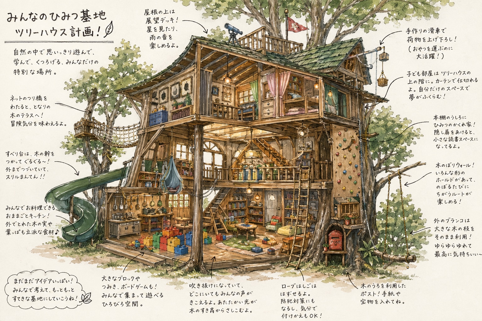 秘密のツリーハウス | の人気AIイラスト・グラビア