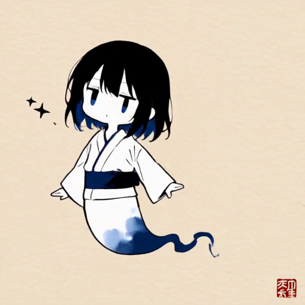 幽霊【パラパライラスト】