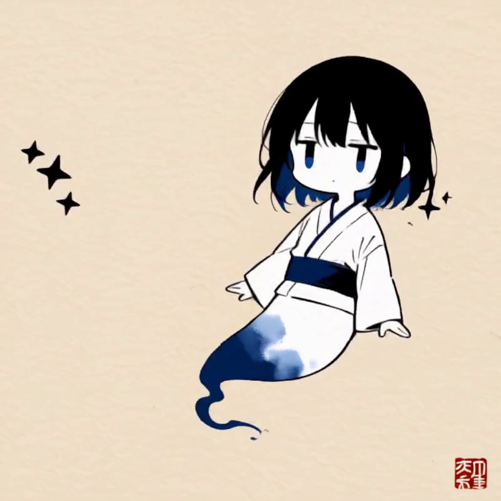 幽霊【パラパライラスト】