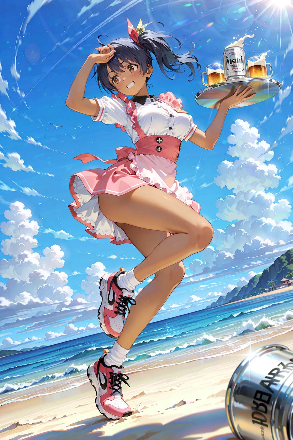 ビーチのウェイトレスさん Y710