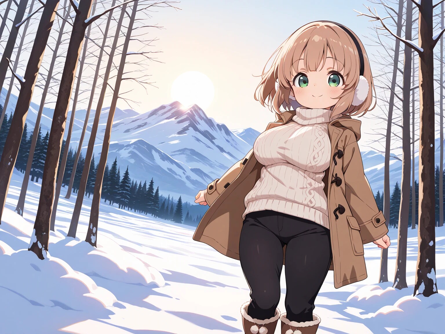 こはるちゃんと冬景色