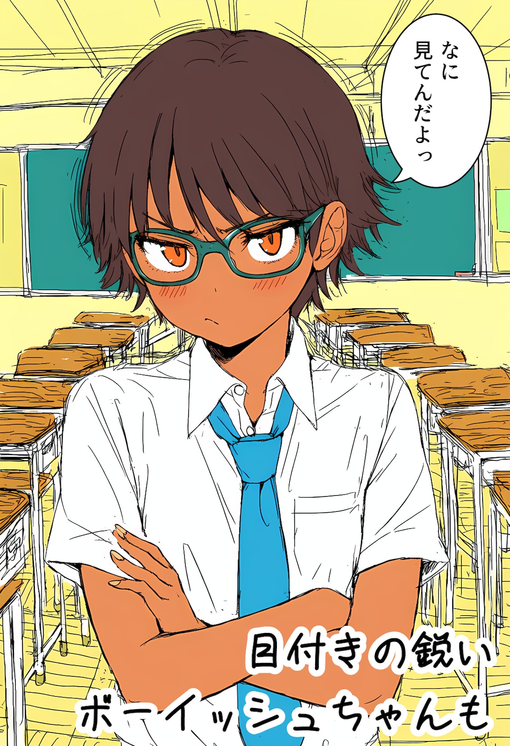 目付きの鋭いボーイッシュちゃんも