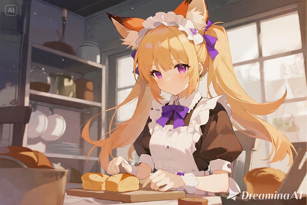 パンを焼くクレアちゃん