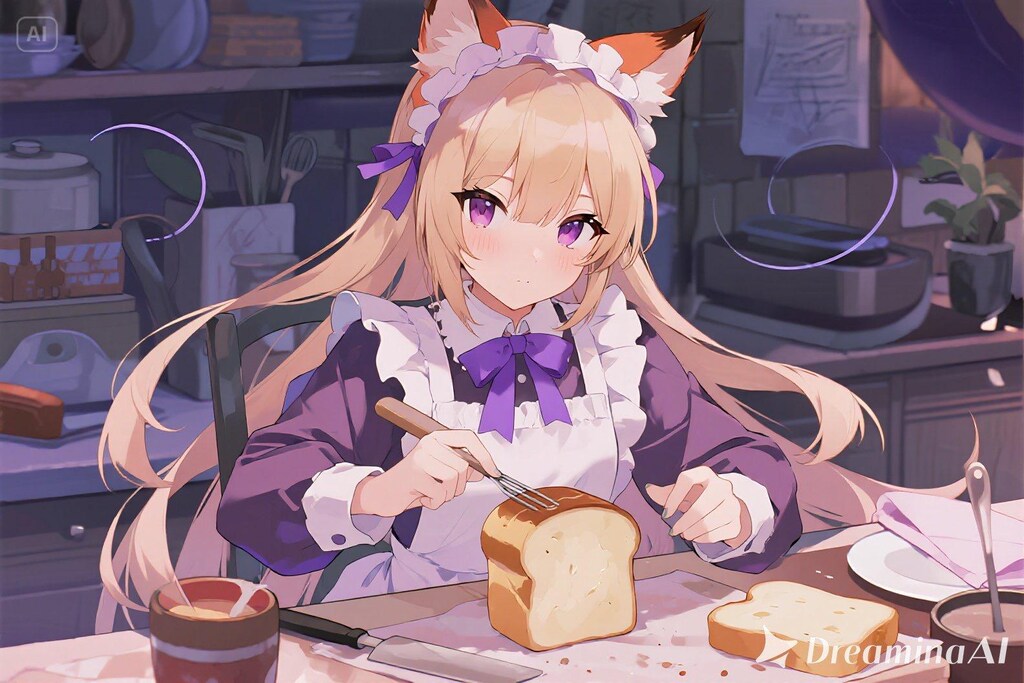 パンを焼くクレアちゃん