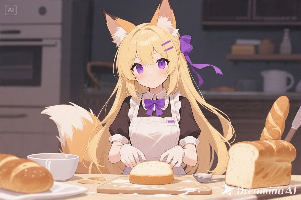 パンを焼くクレアちゃん