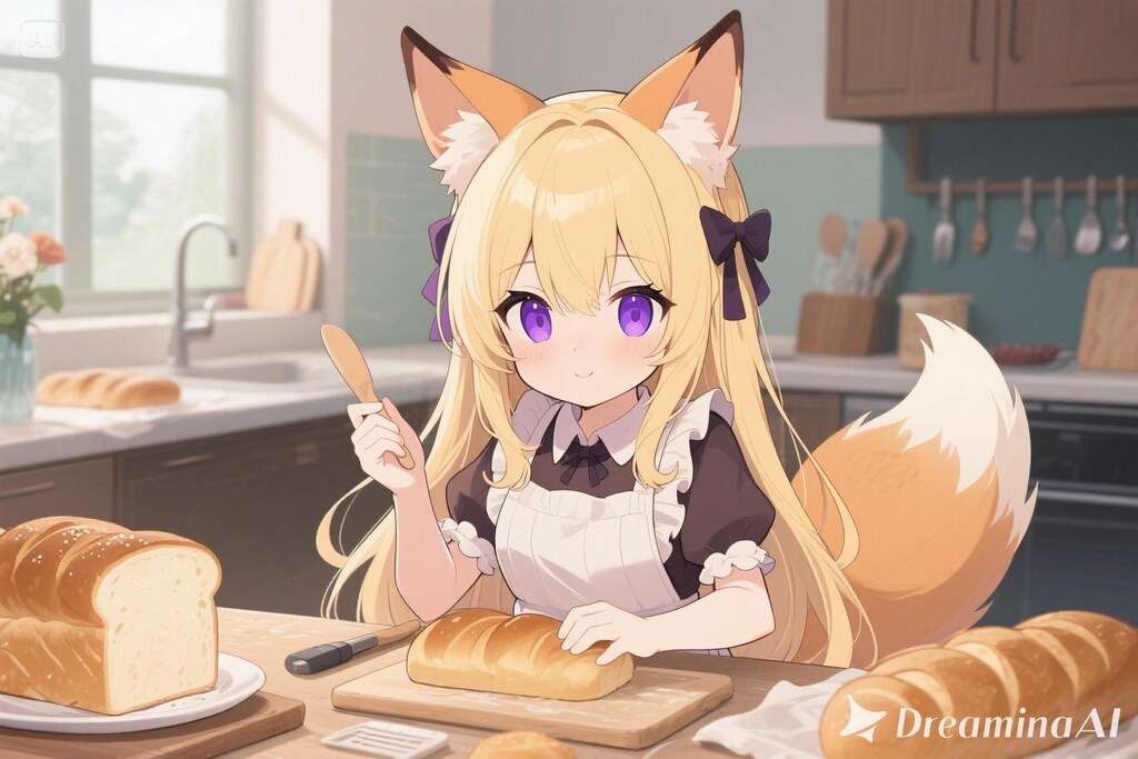 パンを焼くクレアちゃん