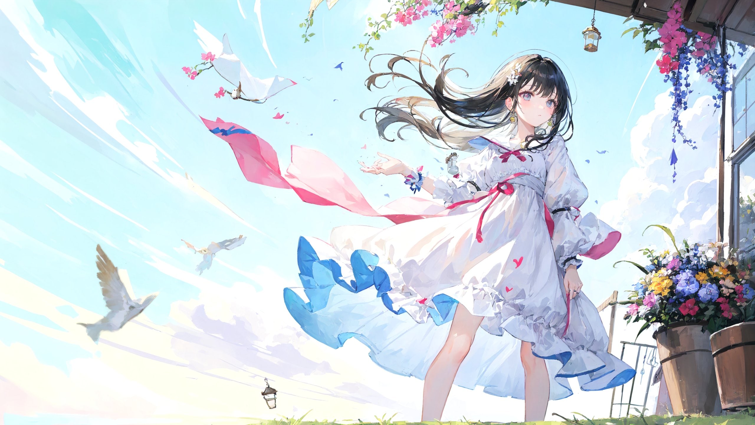 風の庭で待つ君へ | の人気AIイラスト・グラビア
