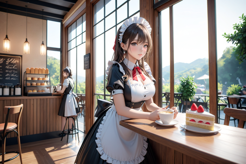 カフェの一場面　01