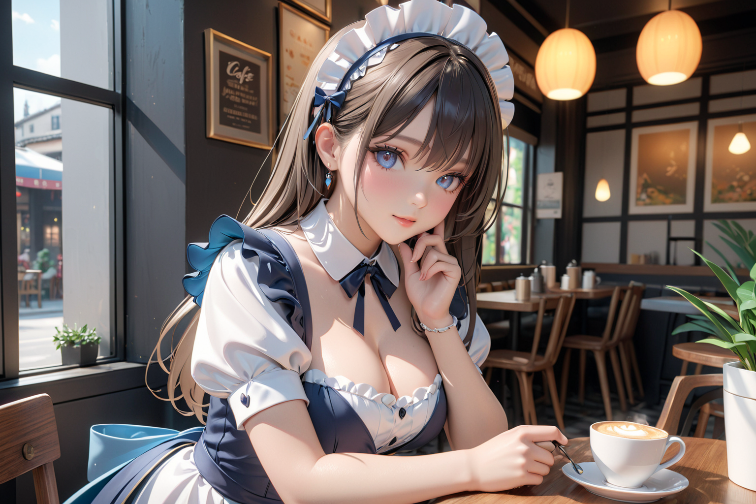 カフェの一場面　01 | の人気AIイラスト・グラビア