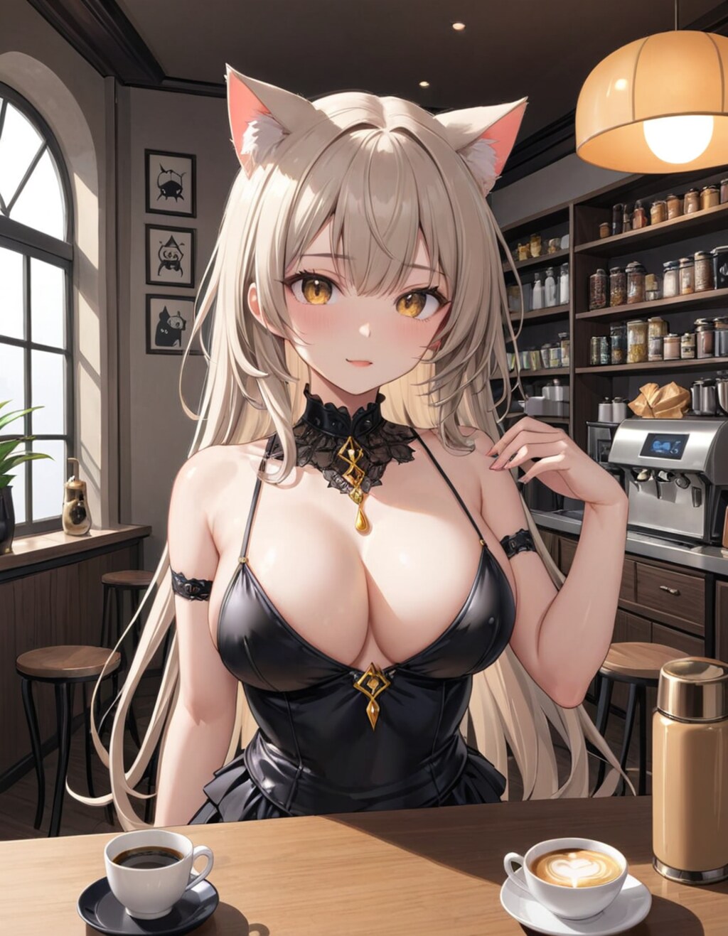 カフェの一場面　01