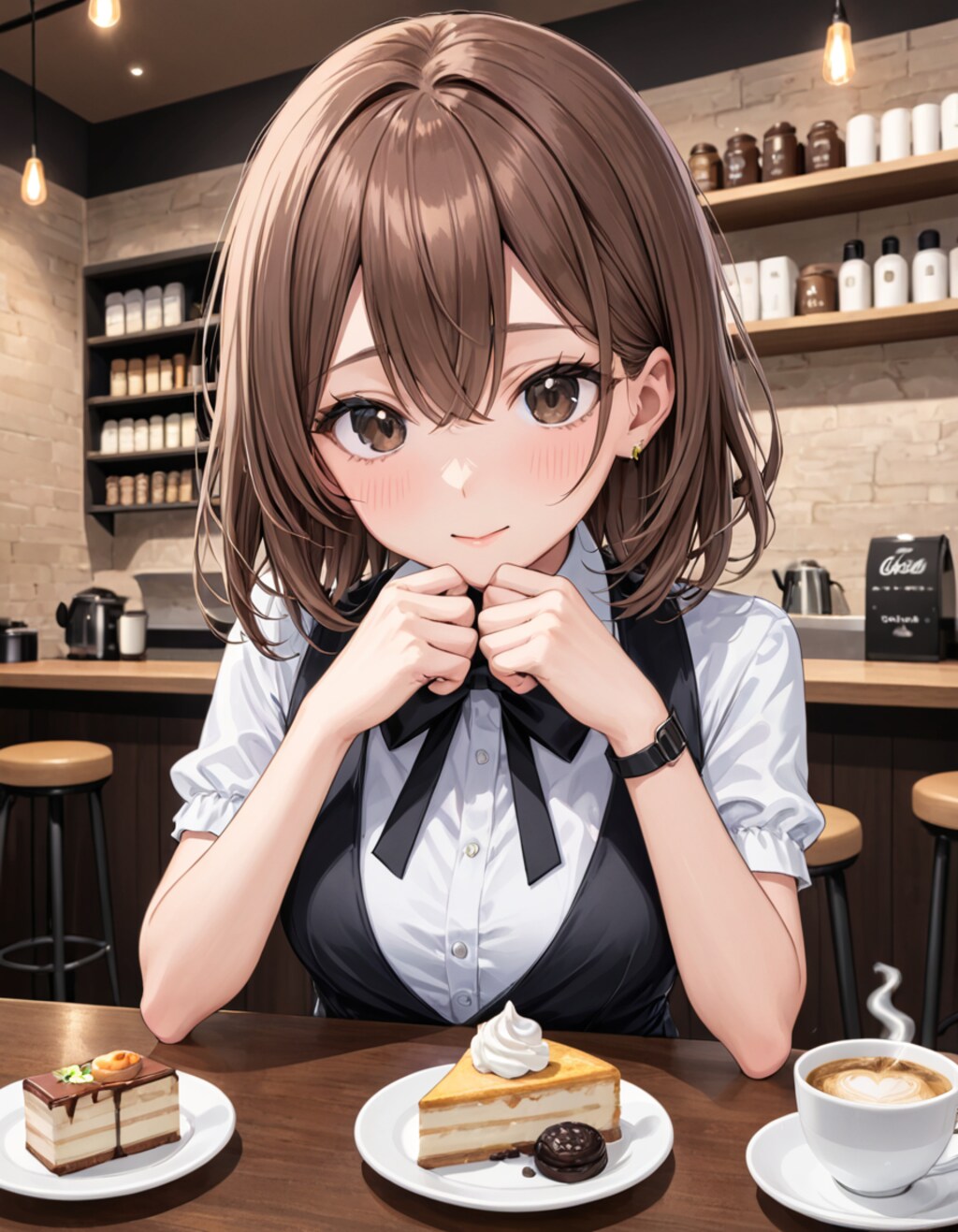 カフェの一場面　01