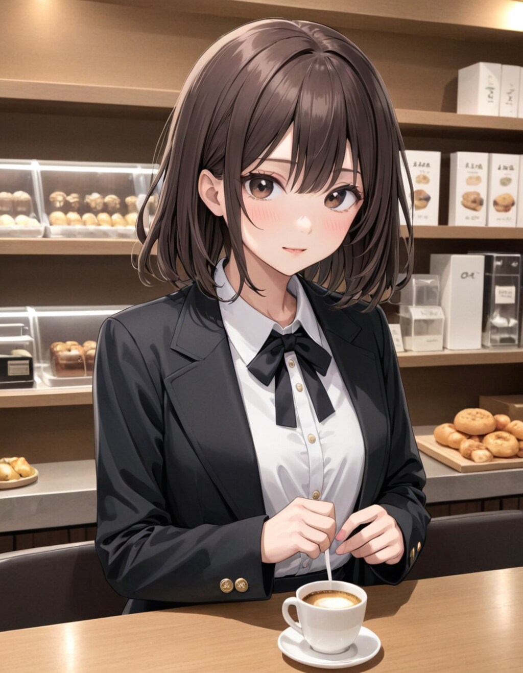 カフェの一場面　01