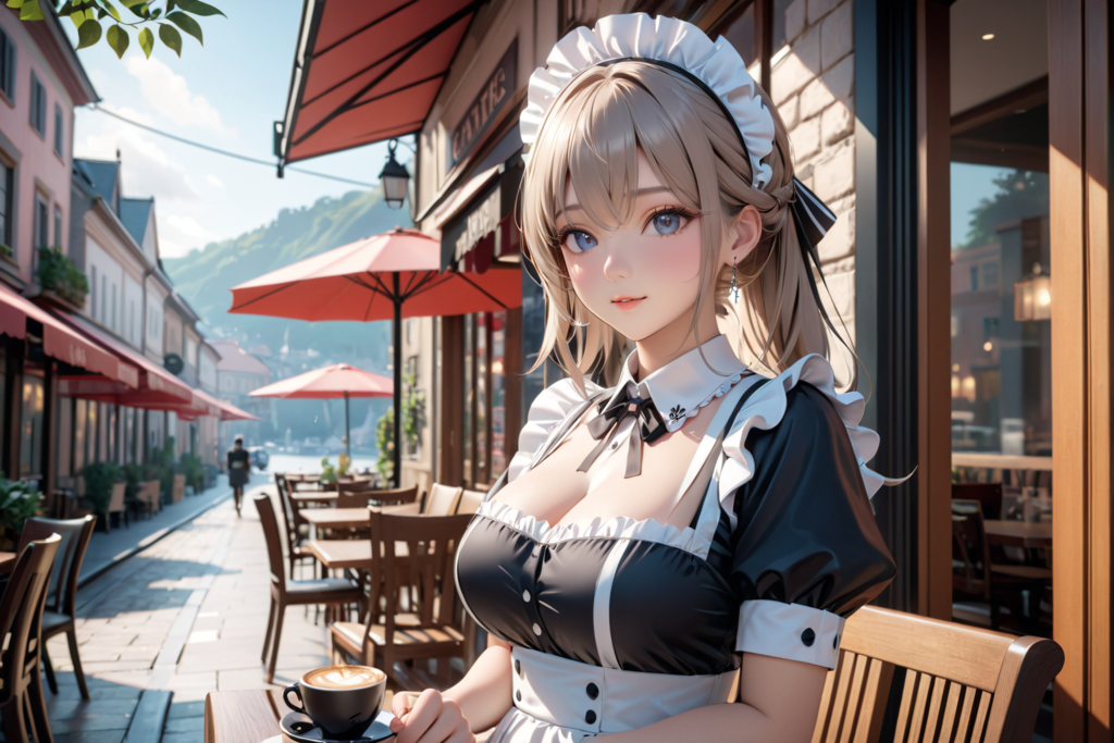 カフェの一場面　01