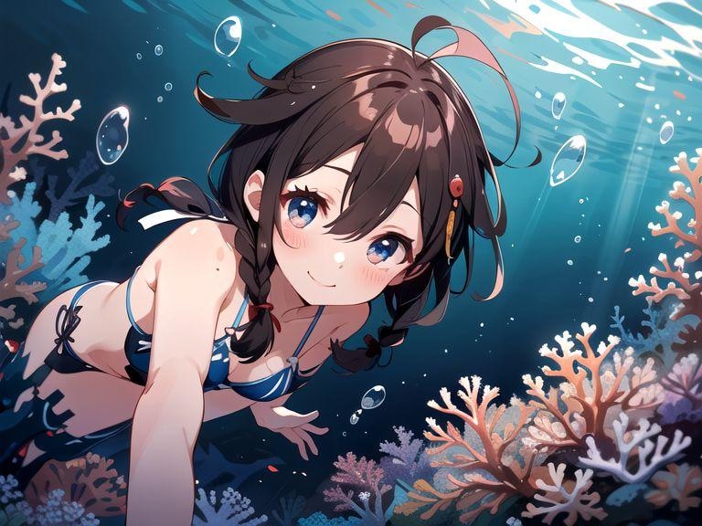 南国でダイビングした時●
