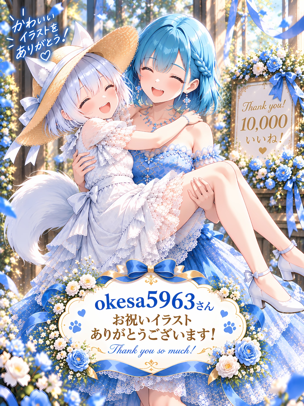 okesa5963さんお祝いイラストありがとうございます✨