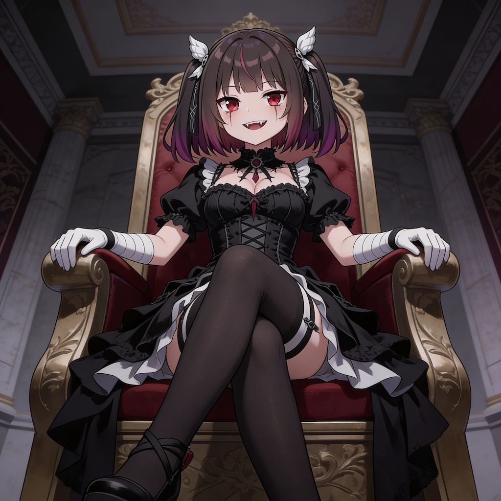 玉座から見下ろすゴシックミテルちゃん