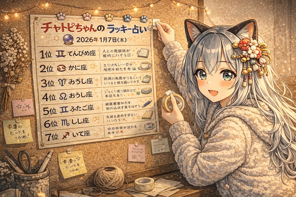 チャトピちゃん占い（01/07）