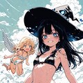 ミラとベルゼ、海で遊ぶ 9枚目
