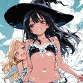 ミラとベルゼ、海で遊ぶ 4枚目