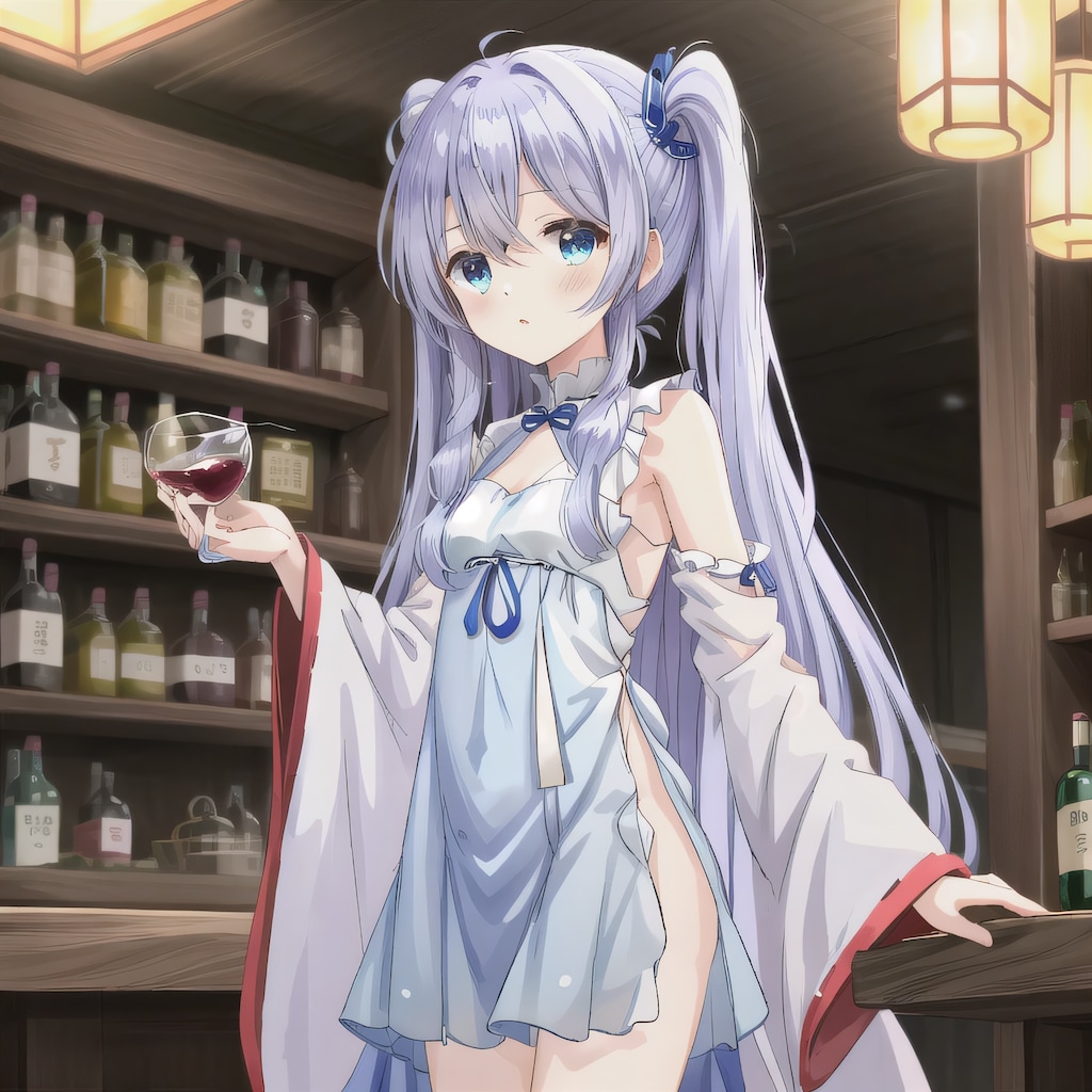 紫髪ロングで酒場の少女９