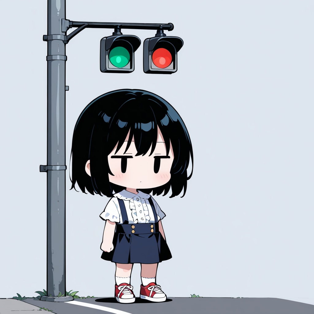 信号機に従う