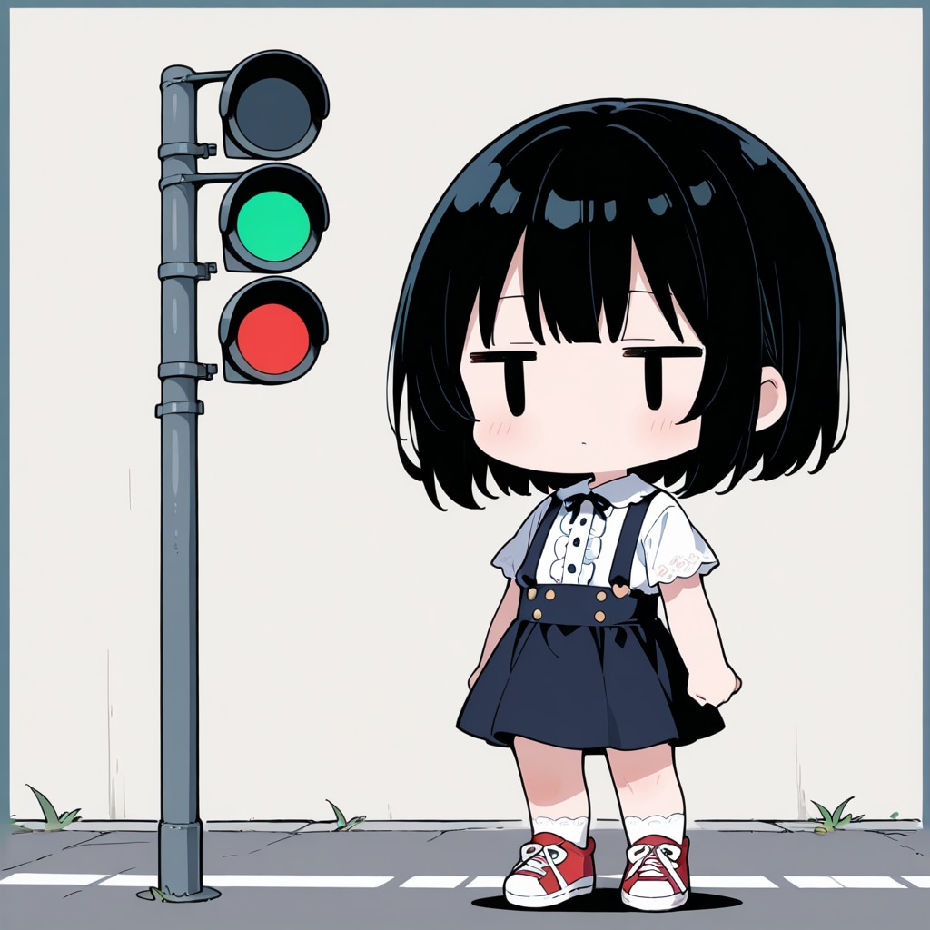 信号機に従う