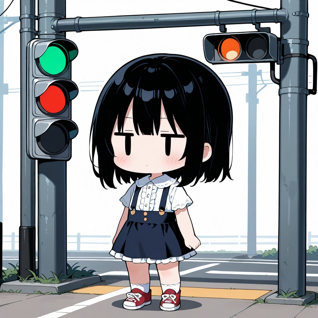 信号機に従う