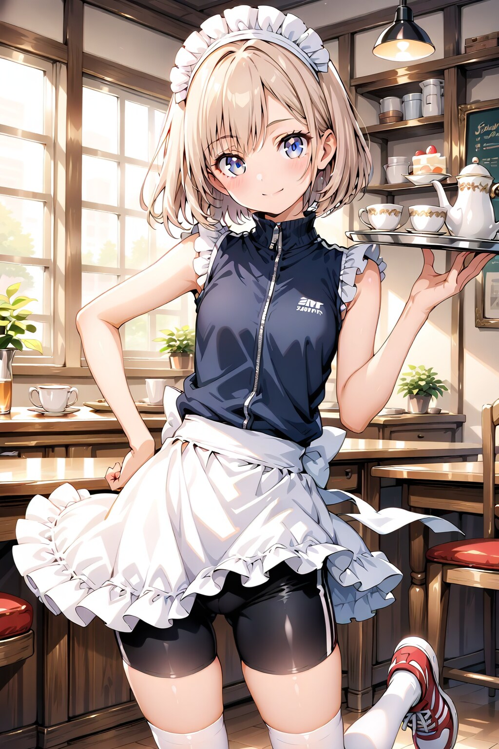 スリーブレスジャージメイド | の人気AIイラスト・グラビア