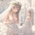 百合とウエディングドレス 3枚目