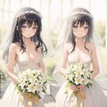 百合とウエディングドレス 2枚目